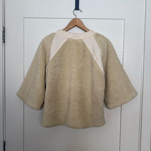 Heidi Merrick Sweater Womens Sz M Ivory Sherpa Long Sleeve Crew Neck Winter - Picture 5 of 12